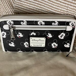 Loungefly Disney Parks Black and White Mickey Mouse Wallet by Loungefly